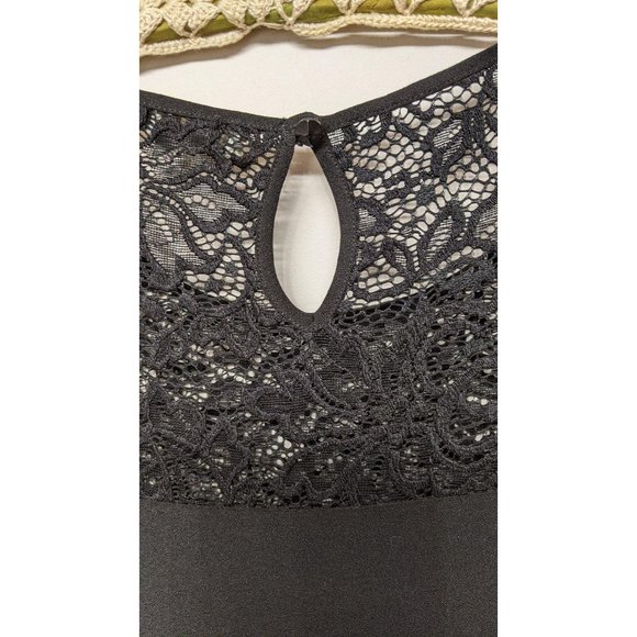 Kimi + Kai "Elle" Lace Trim Mini  Maternity Dress Long Sleeves Black Size Small - Picture 10 of 10